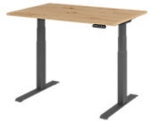 Hammerbacher VXDKB Elektrisch H&ouml;henverstellbar Sitz-Stehschreibtisch Eiche...