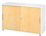 Hammerbacher Schrank Spanplatte 2 Fachb&ouml;den abschlie&szlig;bar Wei&szlig; 1148522