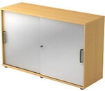 Hammerbacher Schiebet&uuml;renschrank Spanplatte 1 Fachboden abschlie&szlig;bar 1.200 x 400 x