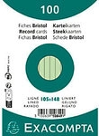 Exacompta Karteikarten 10849SE DIN A6 Gr&uuml;n 10,7 x 15 x 2,5 cm 20 St&uuml;ck 1184338