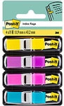 Post-it Index-Haftstreifen Rechteckig 1,19 x 4,32 cm Farbig sortiert 680-4 AB 4