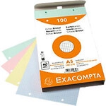 Exacompta Karteikarten 10658E DIN A5 Farbig Sortiert 15 x 21,2 x 2,5 cm 10 St&uuml;ck