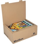 ColomPac Mail-Box Faltschachtel XL Braun 460 (B) x 335 (T) x 175 (H) mm 10...