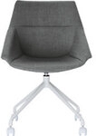 meet powered by PAPERFLOW Besucherstuhl Stoff Feste Armlehne Schwarz LUGE 555 x...