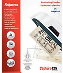 Fellowes Laminierfolien DIN A4 Gl&auml;nzend 125 Mikron Transparent 500 St&uuml;ck 1271596