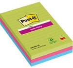 Post-it Haftnotizen 101 x 152 mm Farbig sortiert Rechteckig Liniert 3 St&uuml;ck &agrave;...