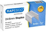 Rapesco Heftklammern 24/6 S24607Z3 Stahl Silber 1000 Heftklammern 1184103