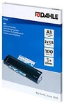Dahle Laminierfolien DIN A3 Gl&auml;nzend 125 (2 x 125 Mikron) Transparent 100 H&uuml;llen