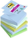 Post-it Super Sticky Z-Notes Haftnotizen Rechteckig 76 x 76 mm Blanko Blau,...