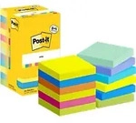 Post-it Energetic Haftnotizen Quadratisch 76 x 76 mm Blanko Farbig Sortiert