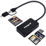 Integral Intregral Kartenleseger&auml;t USB-A Stecker USB-C Stecker 0,3 m Schwarz...