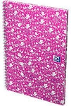 OXFORD Floral Collegeblock DIN A5 Liniert Spiralbindung Hardcover Farbig...