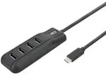 ACT USB-C-Hub USB-C-Stecker auf USB-A-Buchse 0,5 m Schwarz 1289304