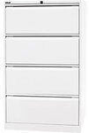 Bisley H&auml;ngeregistraturschrank Original 4 Sch&uuml;be Verkehrswei&szlig; 800 x 622 x 1.321 mm
