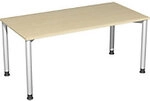 Unbranded Speed Office Schreibtisch Rechteckig Ahorn 1.600 (B) x 800 (T) x 800...