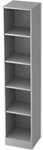 Hammerbacher Holz Regal 4 Fachb&ouml;den 406 x 400 x 2.004 mm Grau 1867585