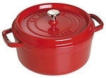 Staub La Cocotte 26cm rund, Kirsch-rot, Gusseisen 1124872