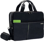 Leitz Laptoptasche Smart Traveller 13 Polyester, Metall, Echtleder Schwarz 37 x 7,5 x