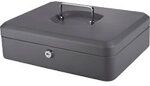 Pavo Money Manager Geldkassette Schl&uuml;ssel 300 x 250 x 88 mm Dunkelgrau 1292175