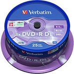 Verbatim DVD+R DL Silber 8x 8.5 GB 25 St&uuml;ck 5048344
