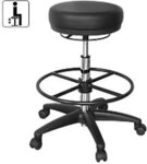 AMSTYLE Hocker Schwarz 500 x 500 x 880 mm 1285038