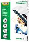 Fellowes Impress Laminierfolien DIN A4 Gl&auml;nzend 100 Mikron (2 x 100) Transparent 100