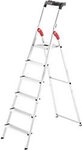 Hailo Stufenleiter L60 Standardline Silber 6 Stufen 50 x 116 x 190 cm 1012071
