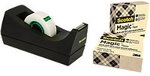 Scotch Klebebandabroller-Set Scotch Magic C38 Schwarz 19 mm (B) x 33 m (L) 3 St&uuml;ck