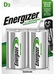 Energizer D Wiederaufladbare Batterien Power Plus HR20 2500 mAh NiMH 1,2 V 2 St&uuml;ck