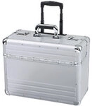 Alumaxx Omega Schnappverschluss Aktentasche Aluminium Silber 45122 J45122