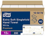 Tork Premium Papierhandt&uuml;cher H3 V-falz (zick-zack) Wei&szlig; 2-lagig 100278 15 St&uuml;ck