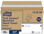 Tork Xpress Universal 100% Recycelt Papierhandt&uuml;cher H2 M-falz Wei&szlig; 2-lagig 150299