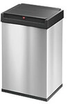 Hailo Big-Box Swing L Abfalleimer mit Schwingdeckel 35 L Silber Kunststoff, Edelstahl