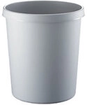 helit Papierkorb Polyethylen Hellgrau 41 cm 61061-LG
