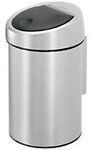 Brabantia Papierkorb Edelstahl 3 L 18 (B) x 18,4 (T) x 28 (H) cm Silber 1202238