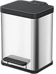 Hailo Papierkorb Duo Plus M Silber, schwarz 1029299