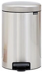 Brabantia Edelstahl Treteimer 12 L 25,1 (B) x 33,8 (T) x 41,1 (H) cm Silber 1195708