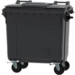 Unbranded 4-Rad-M&uuml;lltonne 770 L Grau Kunststoff 1264741