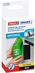 tesa Klettstreifen ON&OFF Universal Schwarz 20 mm (B) x 1 m (L) PP (Polypropylen)
