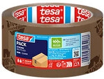 tesa Verpackungsklebeband Leise abrollbar tesapack Eco & Strong Braun 50 mm (B) x 66