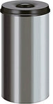 V-PART Feuerfester Abfalleimer 50 L Schwarz, Silber Edelstahl 1264748