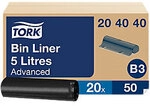Tork M&uuml;lls&auml;cke 5 L Schwarz LDPE (Polyethylen niedriger Dichte) 20 Rollen &agrave; 50