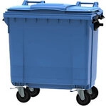 Unbranded 4-Rad-M&uuml;lltonne 770 L Blau Kunststoff 1264736