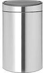 Brabantia Papierkorb Touch Bin Edelstahl 33 L 43,5 (B) x 30,5 (T) x 72,5 (H) cm