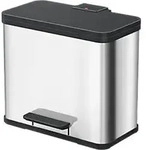 Hailo &Ouml;ko duo Plus L Abfalleimer 17 L + 9 L Schwarz, Silber Edelstahl 1029298