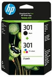 HP 301 Original Tintenpatrone N9J72AE Schwarz, Cyan, Magenta, Gelb Multipack 2 St&uuml;ck