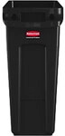 Rubbermaid Papierkorb Polyethylen 60 L 27,9 (B) x 55,8 (T) x 63,5 (H) cm Schwarz