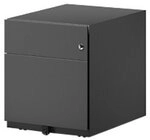 Bisley Rollcontainer Note 2 Schubladen Schwarz 420 x 565 x 495 mm 4098570