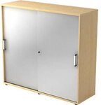Hammerbacher Schiebet&uuml;renschrank Spanplatte 2 Fachb&ouml;den abschlie&szlig;bar 1.200 x 400 x