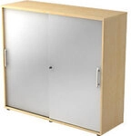 Hammerbacher Schiebet&uuml;renschrank Spanplatte 2 Fachb&ouml;den abschlie&szlig;bar 1.200 x 400 x